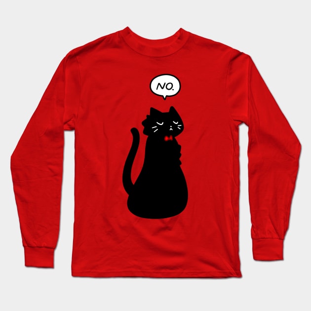 No Black Cat Long Sleeve T-Shirt by saradaboru